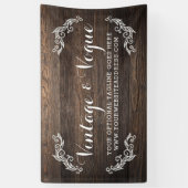 素朴なヴィンテージの木製のエレガントな国の農場のブティック 横断幕 (縦)