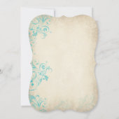 素朴なヴィンテージの水の華麗さの結婚式招待状 招待状 (裏面)