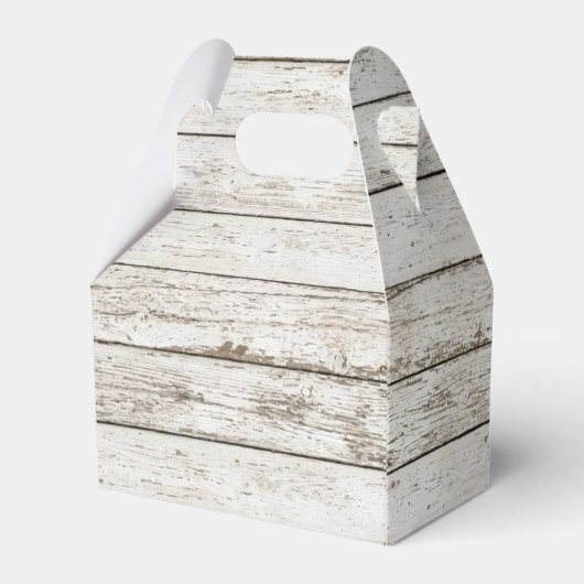 素朴なヴィンテージの白い納屋の木結婚の納屋 フェイバーボックス (裏面サイド)