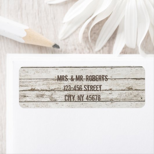 素朴なヴィンテージの白い納屋の木結婚の納屋 ラベル (インサイチュ)