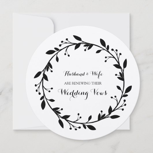 素朴なヴィンテージの花の誓約の更新の招待状 招待状 (正面)