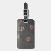 素朴なヴィンテージの花 ラゲッジタグ (正面縦)