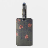 素朴なヴィンテージの花 ラゲッジタグ (裏面縦)