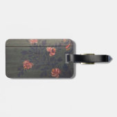 素朴なヴィンテージの花 ラゲッジタグ (裏面横)