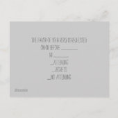 素朴なヴィンテージの花Chalkboard結婚式rsvp インビテーションポストカード (裏面)