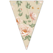 素朴なヴィンテージの装飾用の花パターン バンティングフラッグ (第1の旗)