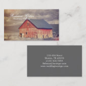 素朴なヴィンテージの西欧諸国の農場の赤の納屋 名刺 (正面/裏面)