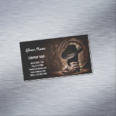 素朴なヴィンテージカウボーイブーツ西の国 マグネット名刺 (インサイチュ)