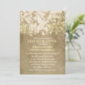 素朴なヴィンテージストリングライトのリハーサル夕食 招待状 (スタンド正面)