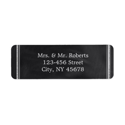 素朴なヴィンテージタイポグラフィ結婚シャルボード ラベル (正面)