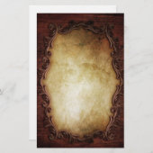 素朴なヴィンテージタイポグラフィ西部の田舎の結婚式 便箋 (正面/裏面)