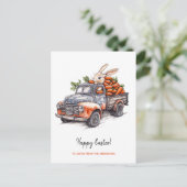 素朴なヴィンテージトラックの復活祭 シーズンポストカード (スタンド正面)