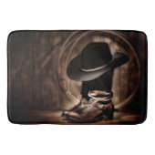 素朴なヴィンテージファームカウボーイブーツ西カントリー バスマット (正面)