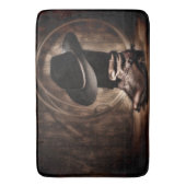 素朴なヴィンテージファームカウボーイブーツ西カントリー バスマット (正面縦)