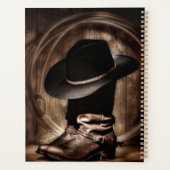 素朴なヴィンテージファームカウボーイブーツ西カントリー プランナー手帳 (裏面)