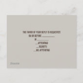 素朴なヴィンテージホワイトバーンウッドバーウェディングRSVP インビテーションポストカード (裏面)