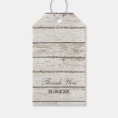 素朴なヴィンテージホワイトバーンウッドバーン結婚式の引き出物 ギフトタグ (正面)