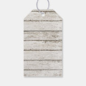 素朴なヴィンテージホワイトバーンウッドバーン結婚式の引き出物 ギフトタグ (裏面)