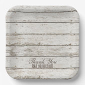 素朴なヴィンテージホワイトバーンウッドバーン結婚式の引き出物 ペーパープレート (正面)