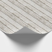 素朴なヴィンテージホワイトバーンウッドバーン結婚式の引き出物 ラッピングペーパー (角)