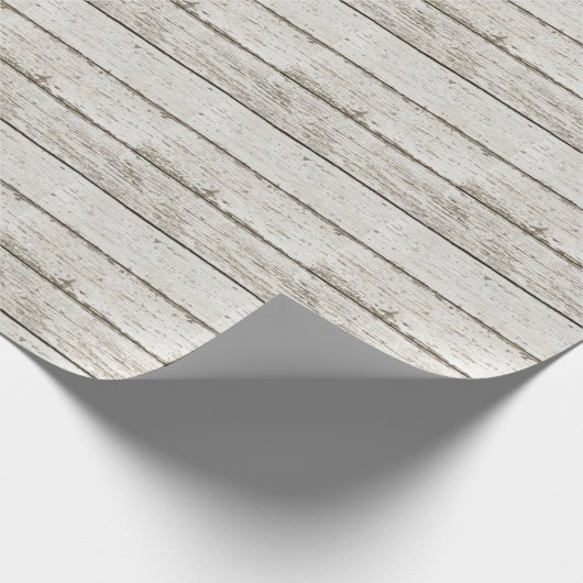 素朴なヴィンテージホワイトバーンウッドバーン結婚式の引き出物 ラッピングペーパー (角)