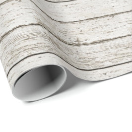 素朴なヴィンテージホワイトバーンウッドバーン結婚式の引き出物 ラッピングペーパー