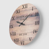 素朴なヴィンテージ木製のローマ数姓 ラージ壁時計 (傾斜)