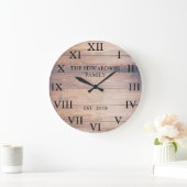 素朴なヴィンテージ木製のローマ数姓 ラージ壁時計 (ホーム)