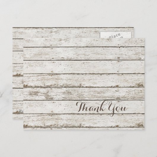 素朴なヴィンテージ納屋の結婚木の納屋感謝してい君 ポストカード (正面/裏面)