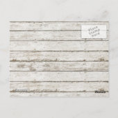 素朴なヴィンテージ納屋の結婚木の納屋感謝してい君 ポストカード (裏面)