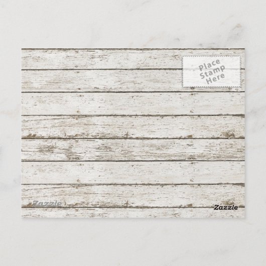 素朴なヴィンテージ納屋の結婚木の納屋感謝してい君 ポストカード (裏面)