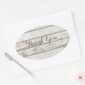 素朴なヴィンテージ納屋の結婚木の納屋感謝してい君 楕円形シール (封筒)