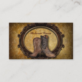 素朴なヴィンテージ西部の田舎のファッションカウボーイ 名刺