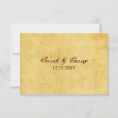 素朴なヴィンテージ,タコビーチ結婚式rsvp 3.5 x 5 出欠カード (裏面)