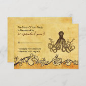 素朴なヴィンテージ,タコビーチ結婚式rsvp 3.5 x 5 出欠カード (正面/裏面)