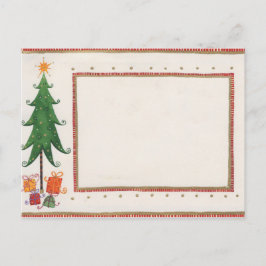 素朴なヴィンテージxマスの招待 シーズンポストカード