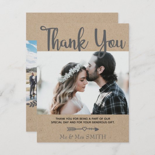 素朴な上品2の写真 サンキューカード (正面/裏面)