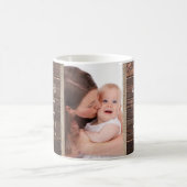 素朴な世界で最も最高のなお母さんのカスタムな写真の母の日 コーヒーマグカップ (中央)