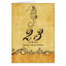 素朴な乗馬ビーチ結婚式テーブル番号