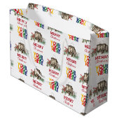 素朴な企業のビジネスロゴのクリスマス ラージペーパーバッグ (裏面アングル)