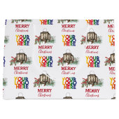 素朴な企業のロゴが入ったクリスマスギフト ラージペーパーバッグ (正面)