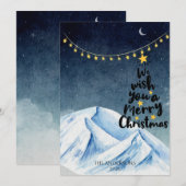 素朴な伝統的冬の陽気なクリスマスカード シーズンカード (正面/裏面)