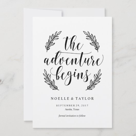 素朴な保存日付の招待状 セーブザデート (正面)