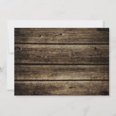 素朴な保存日付|の納屋の木製のレースおよびバーラップ セーブザデート (裏面)