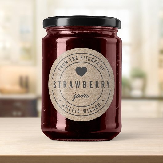 素朴な偽のクラフトボールド「キッチンから」 ラウンドシール