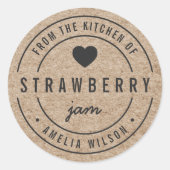 素朴な偽のクラフトボールド「キッチンから」 ラウンドシール (正面)