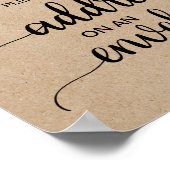 素朴な偽のクラフト紙の封筒宛名サイン ポスター (角)