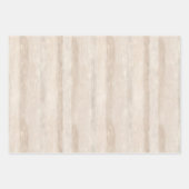 素朴な偽装クリームホワイトウッドウェディング ラッピングペーパーシート (正面)