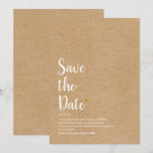 素朴な優雅さとおしゃれなゴールドのハートのスクリプト定義 セーブザデート (正面/裏面)