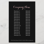 素朴な優雅さとヴィンテージのボタニカルチョークボードの花 チラシ (裏面)